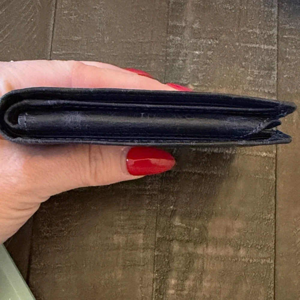 COCHOR Luxury Midnight Blue Leather Wallet